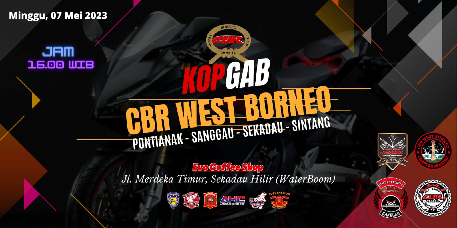 CBR WEST BORNEO GELAR KOPGAB ALL CHAPTER UNTUK MEMPERERAT TALI SILATURAHMI