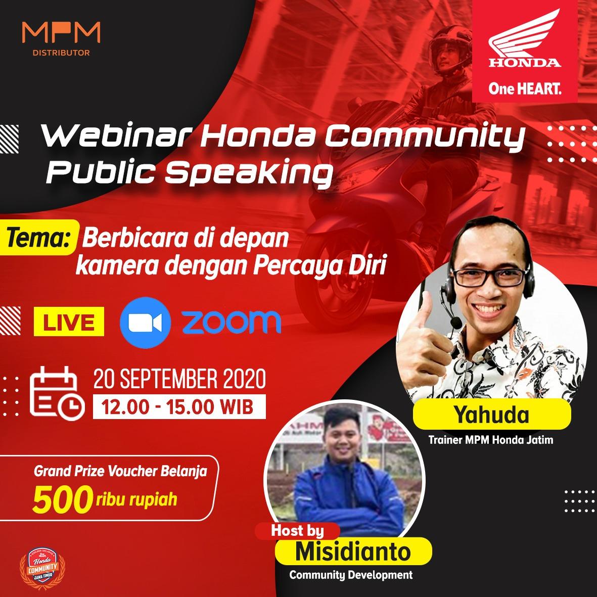 Webinar Honda Community Public Speaking