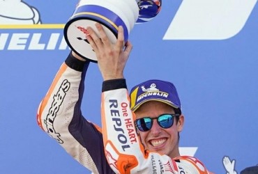 Podium ke 2 di Aragon, Alex Marquez Raih 'Podium Basah' lalu 'Podium Kering'