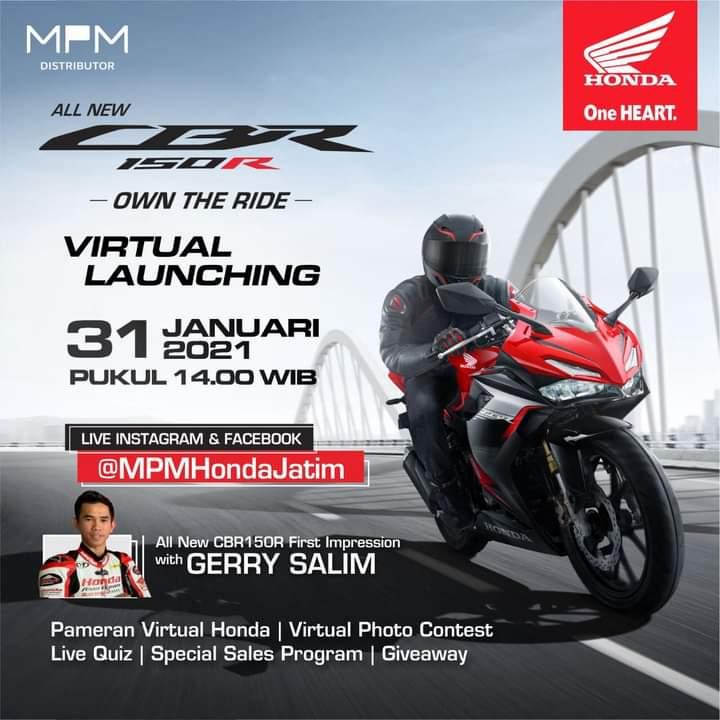 Banjir hadiah Cak di  VIRTUAL LAUNCHING! All New CBR 150R