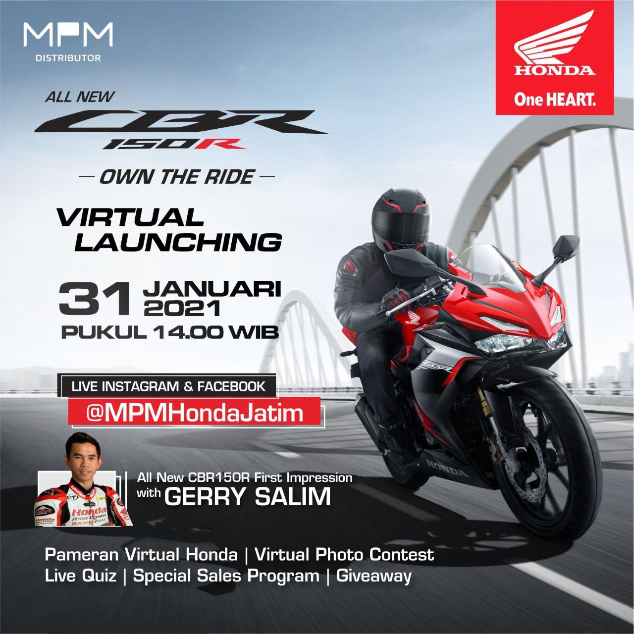 First Impression Riding Bareng Gerry Salim Di Virtual Launching All New Honda CBR150R, Live Instagra