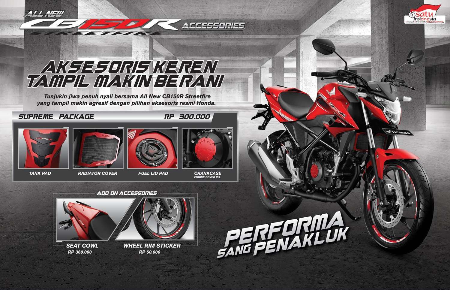Deretan Aksesoris Resmi Honda CBR 150R Beserta Harga