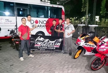 CBR Club Indonesia (CCI) Region Lumajang Support Donor Darah PMI