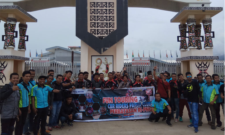 Touring CBR Riders Papua Club dan JNC, Kunjungi Perbatasan Papua 