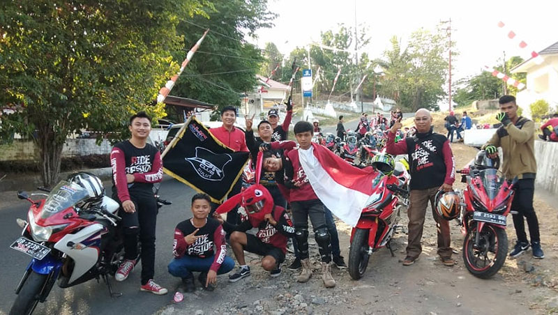 Sambut Hari Kemerdekaan RI, CBR Club Sulut All Chapter Gelar Rolling City