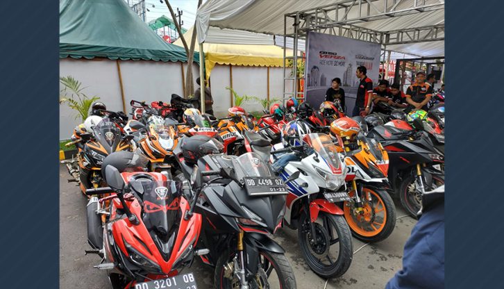 Komunitas CBR Makassar Ramaikan Honda Motor Show 2018 