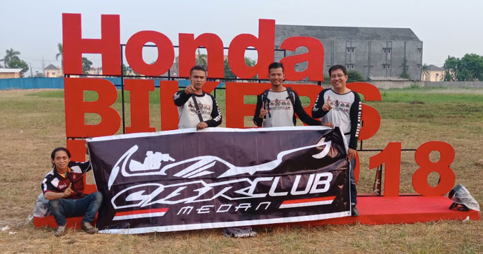 Honda CBR Club Medan Bertandang Ke Palembang, Meriahkan HBD Regional Sumatera
