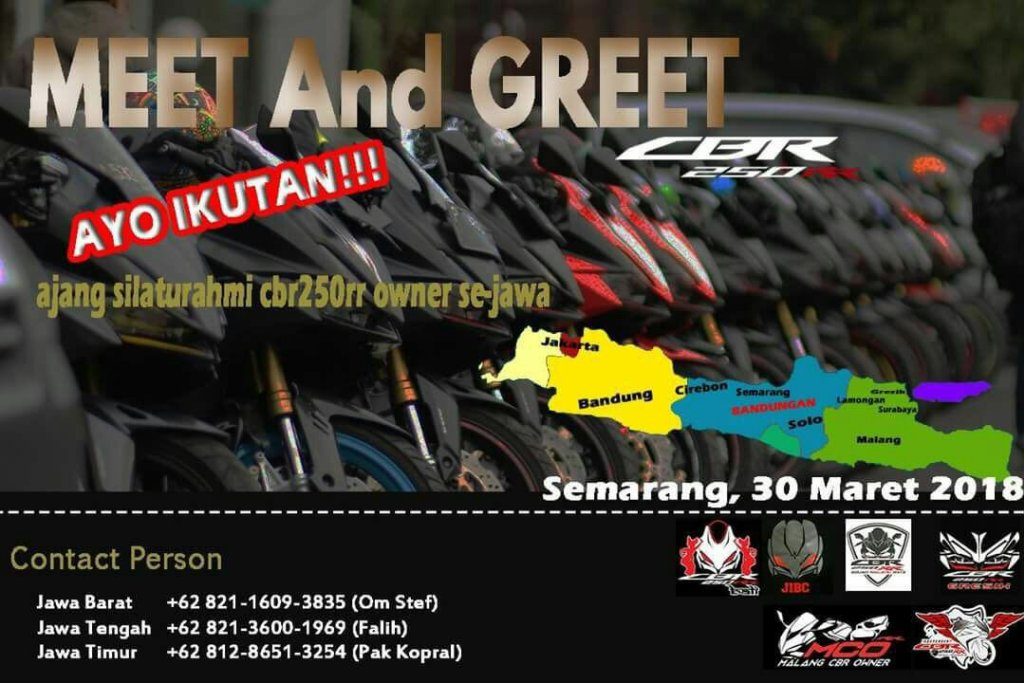 Meet and Greet Honda CBR Se-Jawa Digelar Sebentar Lagi