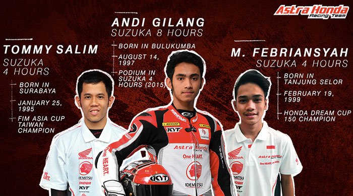 Geber Honda CBR1000 SP2, Andi gilang dan Dimas Ekky Siap Berlaga di Suzuka 8 Hours
