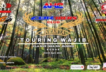CBR Riders Jakarta Gelar Tourjib dan Lepas Kangen ke Objek Wisata Alam TNGHS