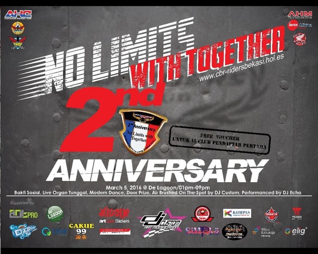 Anniversary Cbr Riders Bekasi ke-2 dihadiri Ribuan Bikers